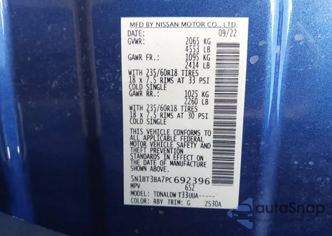 2023 Nissan Rogue Sv Fwd z USA, uszkodzony, nr VIN 5N1BT3BA7PC692396